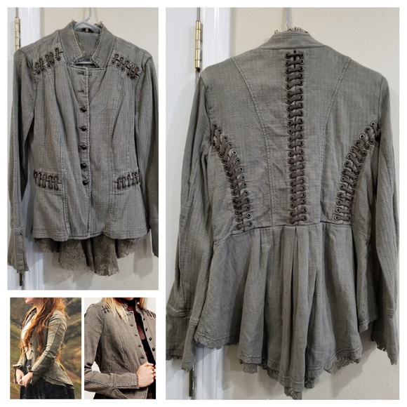 Victorian Peplum Lace Up Jacket | Poshmark